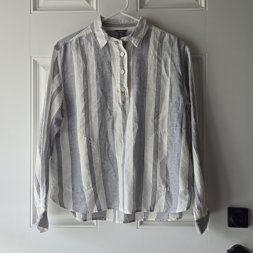 Eddie Bauer Linen Cotton Blend Top
